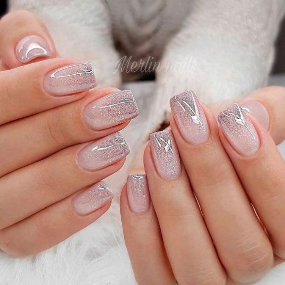 Classic Silver to Nude Ombre