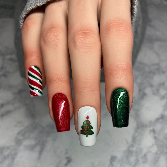 Festive Red and Green