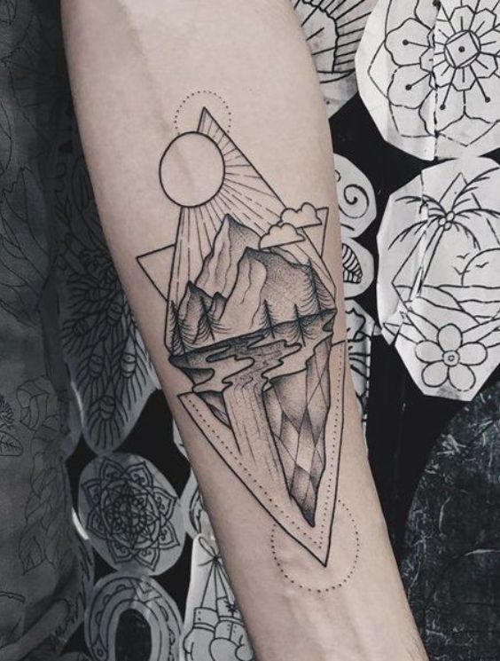 Geometric Forearm Tattoo