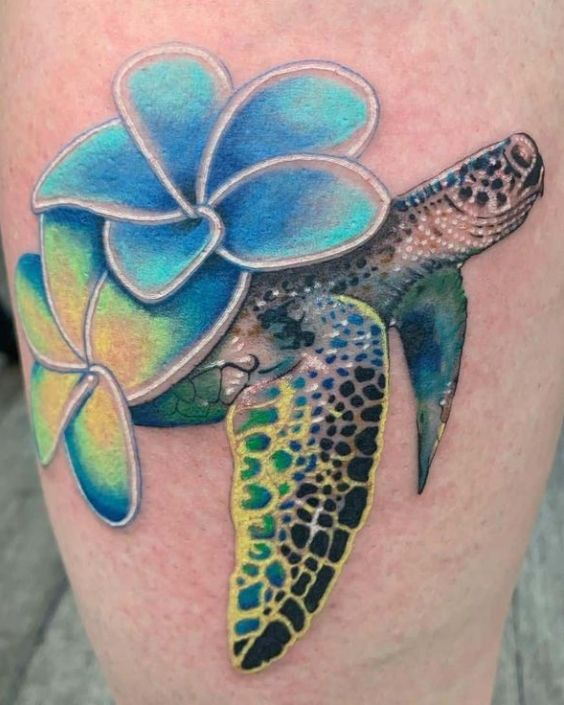 Hawaiian Sea Turtle Tattoo