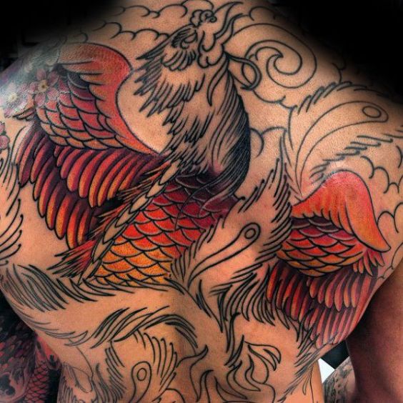 Japanese-Style Phoenix Tattoo