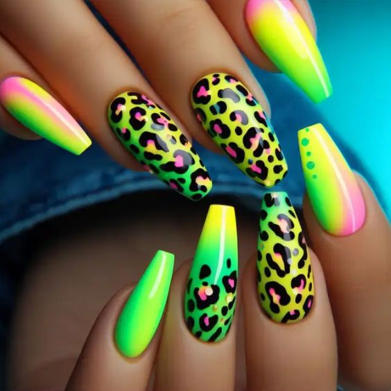 Neon Leopard Print