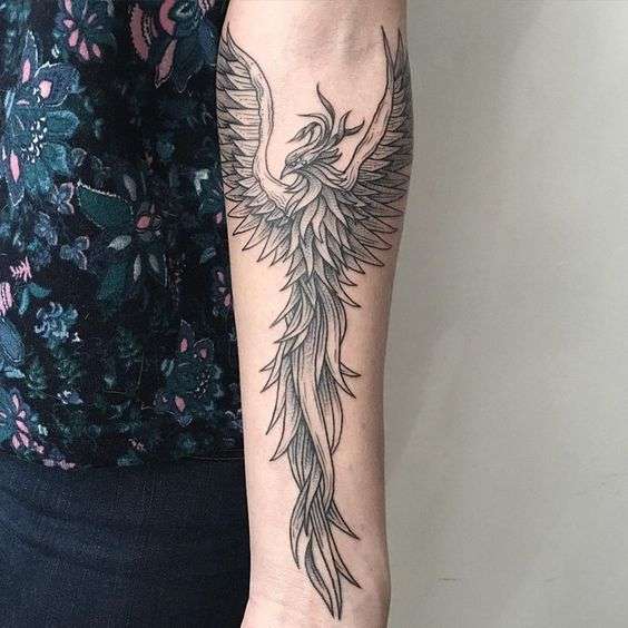 Phoenix Forearm Tattoo