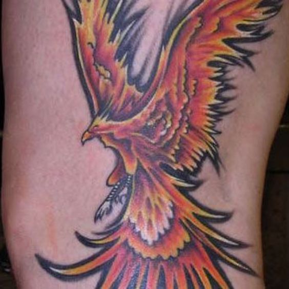 Realistic Phoenix Tattoo