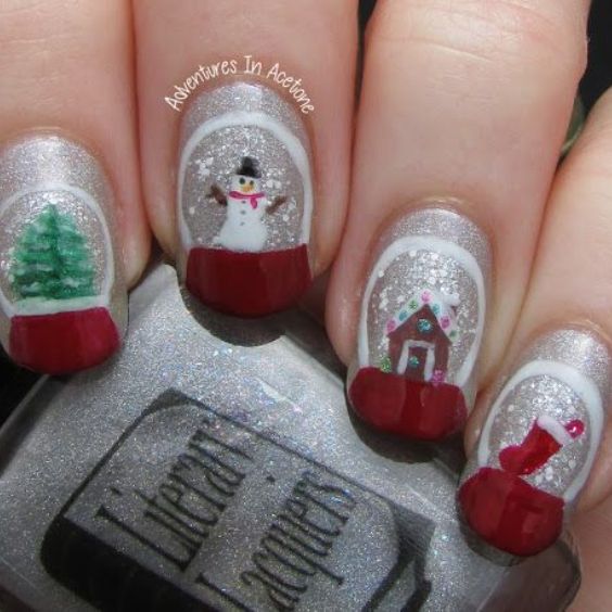 Snow Globe Nails