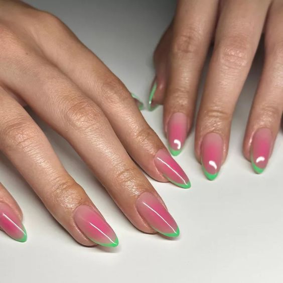 Watermelon Blush Nails