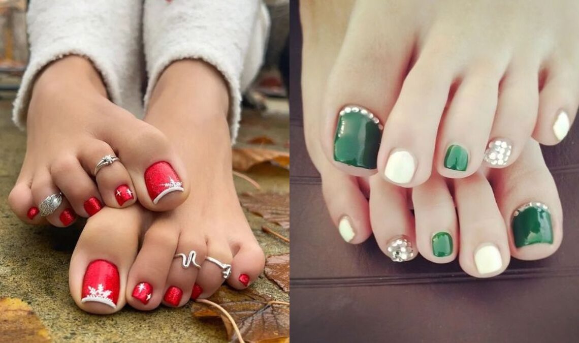 Christmas Toe Nail Designs