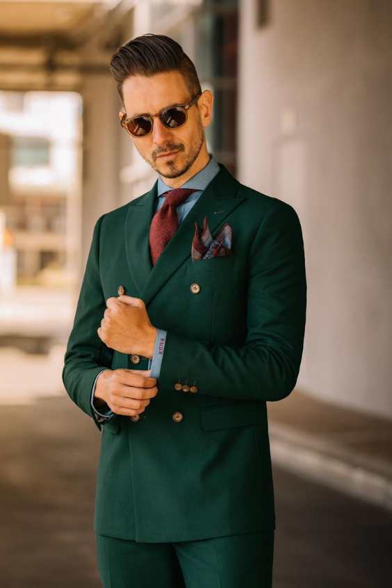 Classic Suit with Festive Tie