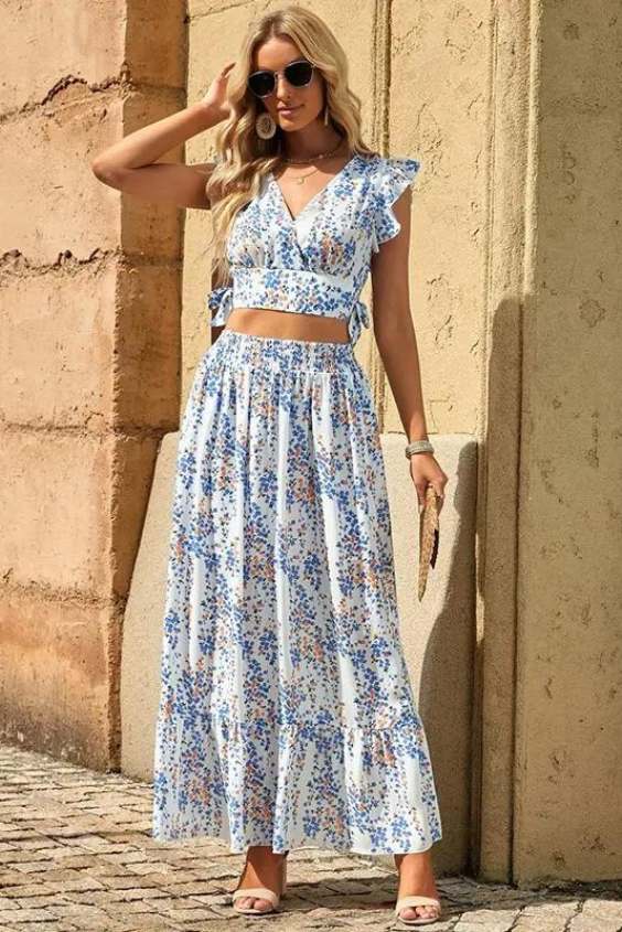 Maxi Skirt and Crop Top