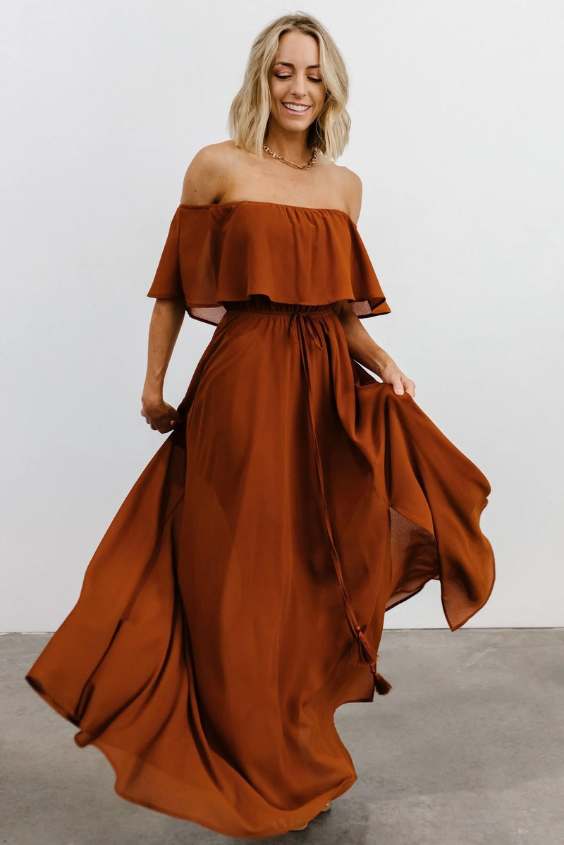 Off-Shoulder Maxi Dress