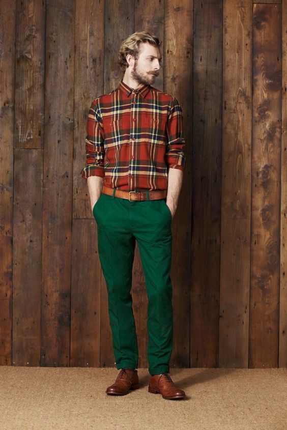 Plaid Shirt and Chinos