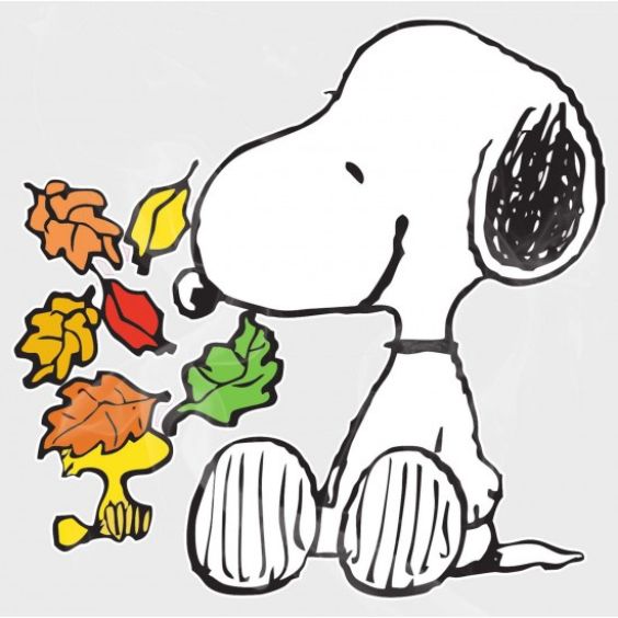 Snoopy with Autumn Leaves Tattoo