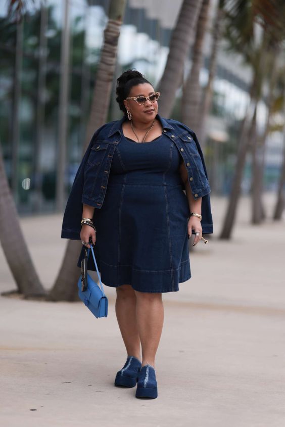 Tank Dress and Denim Jacket