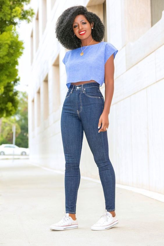 Tube Top and High-Waisted Jeans