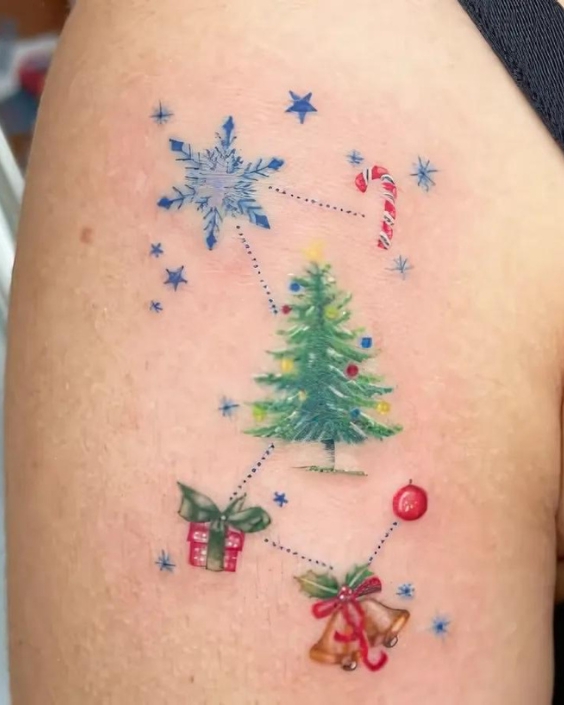 Mixed Christmas Tattoo