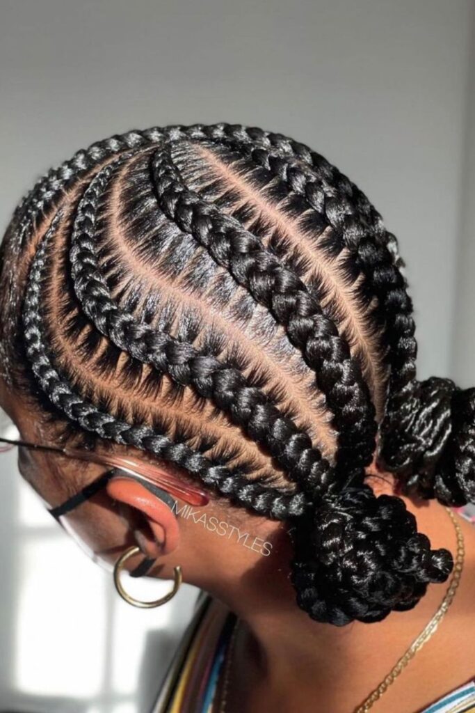 Asymmetrical Cornrows