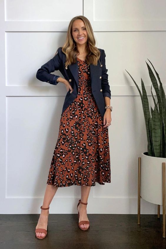 Fitted Blazer with A-Line Dress