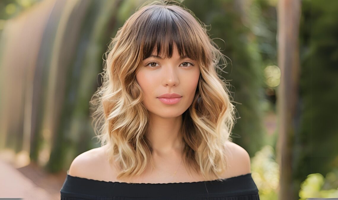 Face-Framing Layers with Bangs