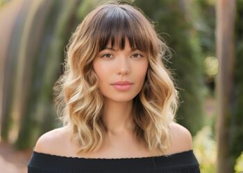 Face-Framing Layers with Bangs