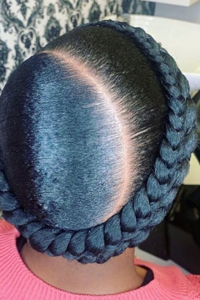 Halo Cornrow Braid