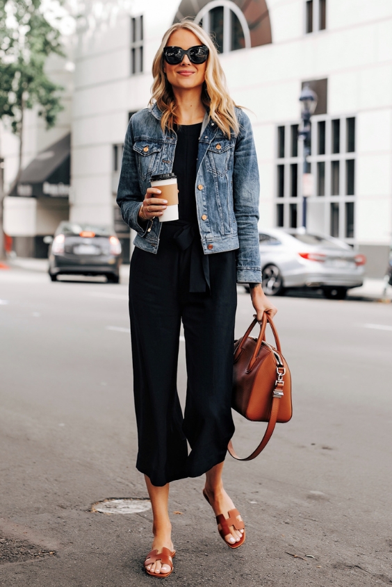 Jumpsuit with Denim Jacket