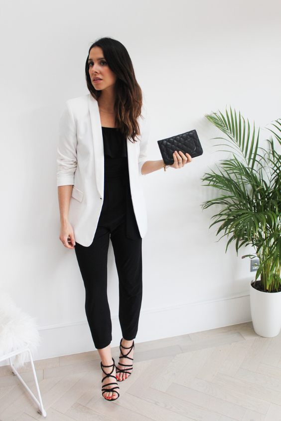 Jumpsuit with Heels and Blazer