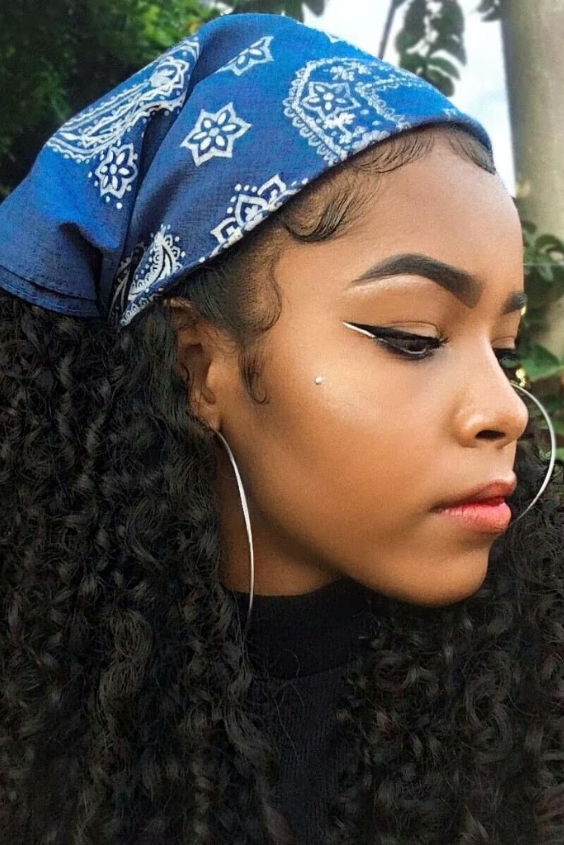 Long Curls With a Bandana