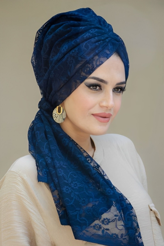 Ponytail with a Turban-Style Wrap