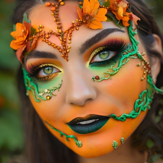 Pumpkin Patch Eyes halloween makeup