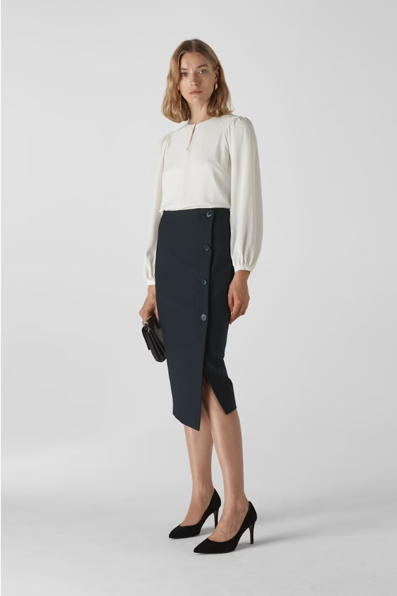 Tailored Shirt with Pencil Skirt