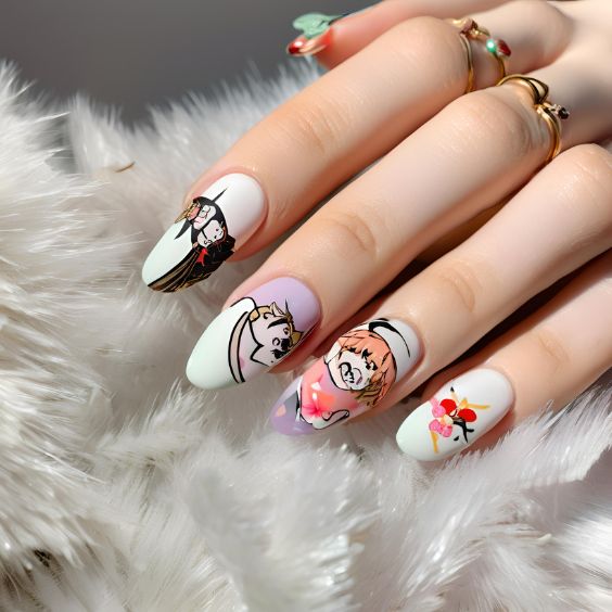 Anime-Inspired Nails