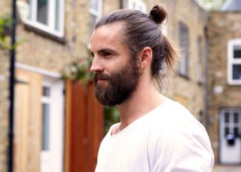 Beard with Top Knot Combos For Men