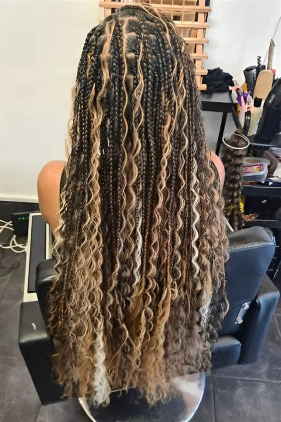 Bohemian Knotless Braids