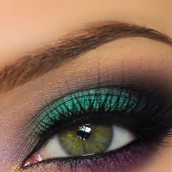 Bold Plum and Emerald Green Eyes