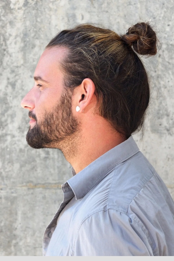 High Top Knot with Scruffy Beard