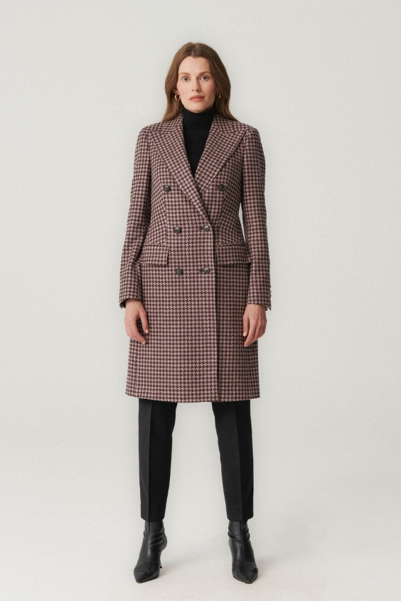 Houndstooth Coat with Lined Trousers