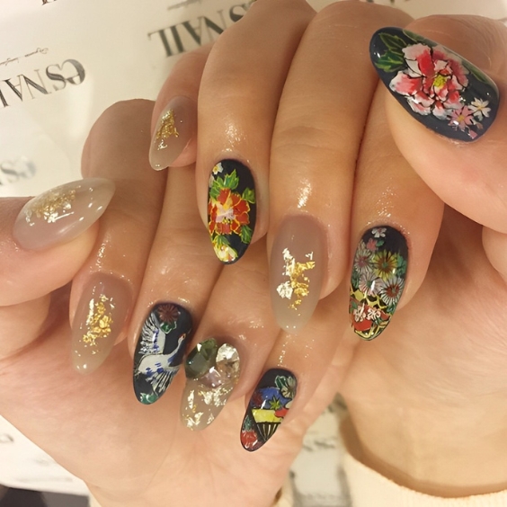 Kimono Pattern Nails