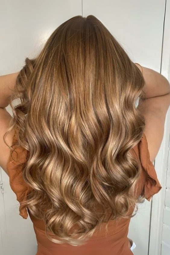 Light Golden Brown Hair with Honey Babylights