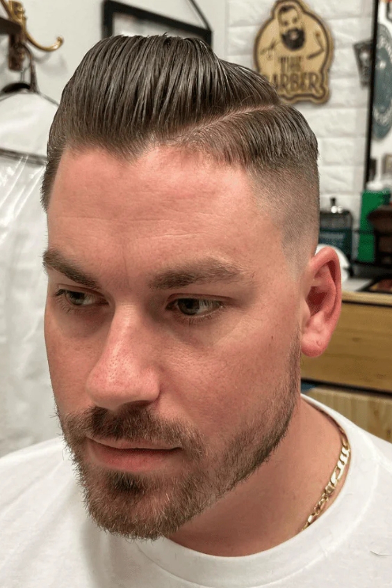 Polished Slick-Back and Short Goatee