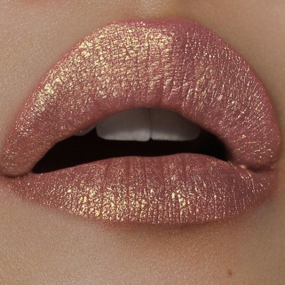 Rose Gold Glossy Lips