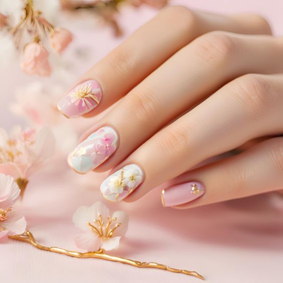 Sakura Blossom Nails