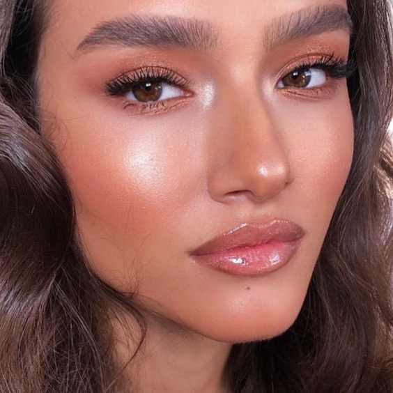 Shimmering Bronze Lips