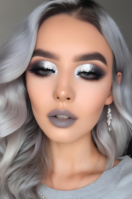 Silver Smokey Eye