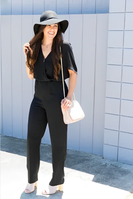 Trendy Jumpsuit and Heeled Mules