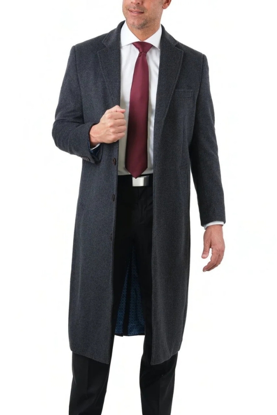 Cashmere Overcoat with a Suit