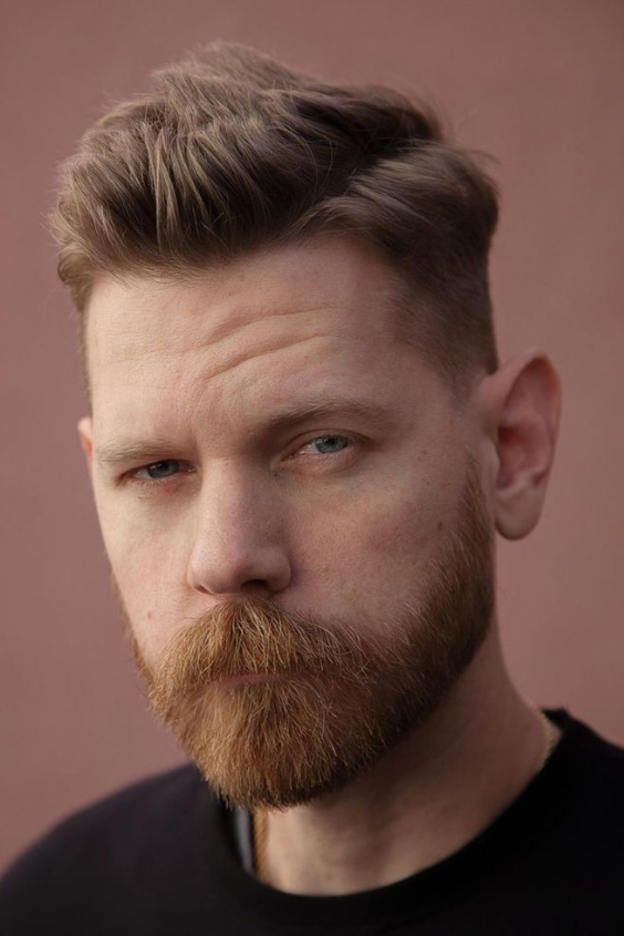 Chevron Moustache with Short-Boxed Beard