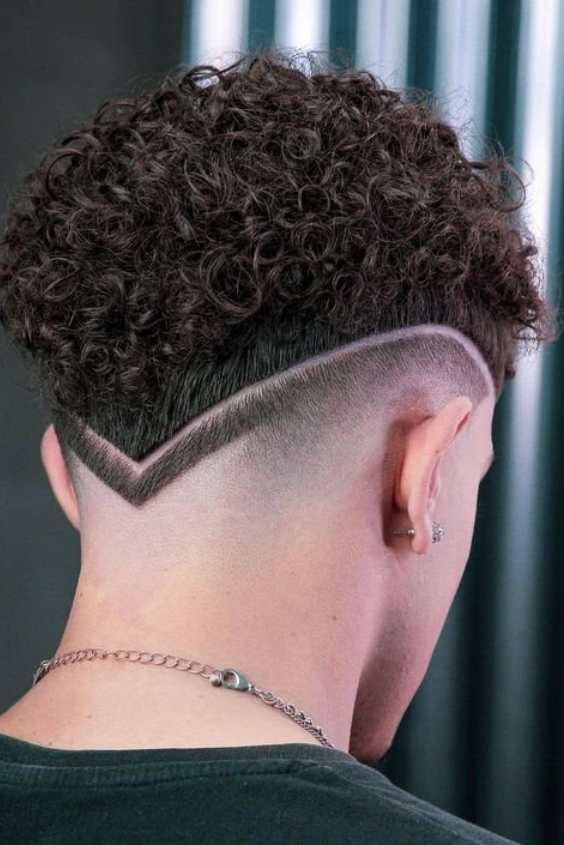 Curly V-Shape Haircut