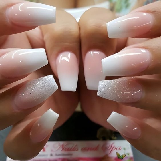 Frosted Ombre Nails