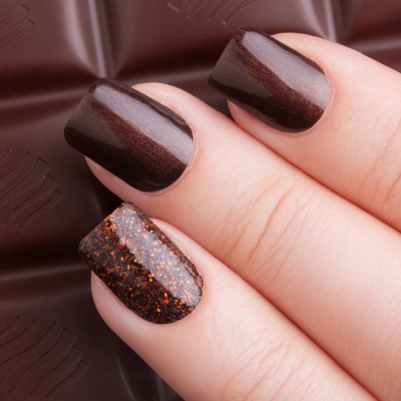 Hot Chocolate Winter Nails