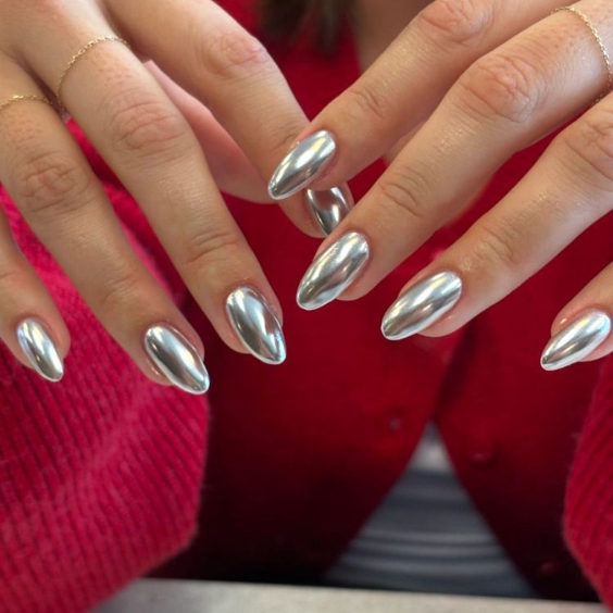 Metallic Winter Nails